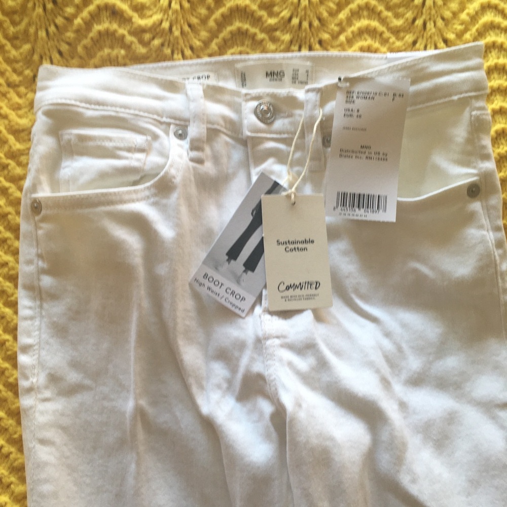 MNG Mango white denim NWT size 40 ERU 8 US